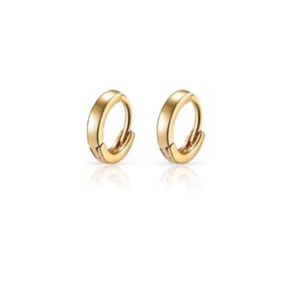 Ben Oni Double 18k gold plated Wanda Hoop Earrings - Picture 2 of 3